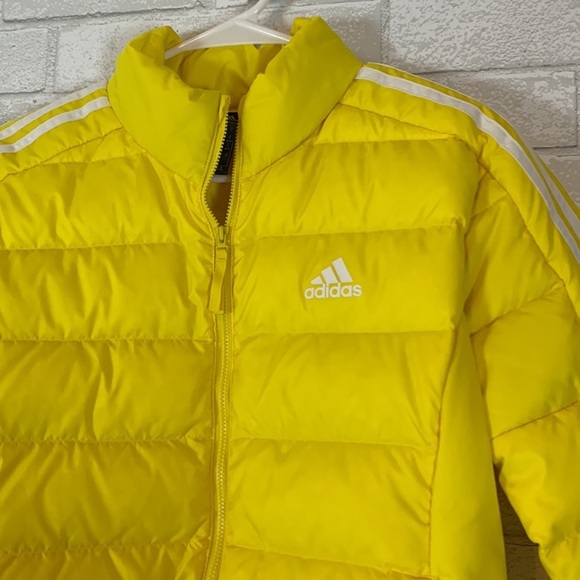 Adidas Bright Yellow Lightweight Puffer jacket Size S - Picture 7 of 14